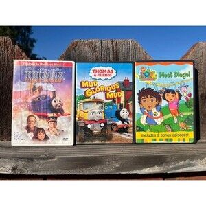 Kids DVD Movies - Thomas & Friends Mud Glorious Mud, Magic Railroad, Meet Diego!